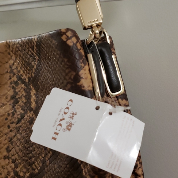 NWT Coach Purse Snake Print Leather - Picture 2 of 4